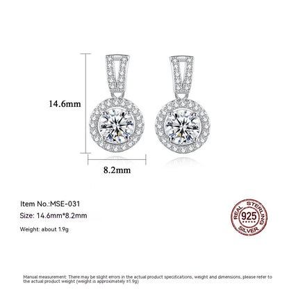 PAG & MAG Moissanite S925 Silver Stud Earrings