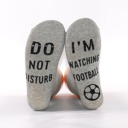 Letter Non-slip Football Middle Tube Cotton Socks