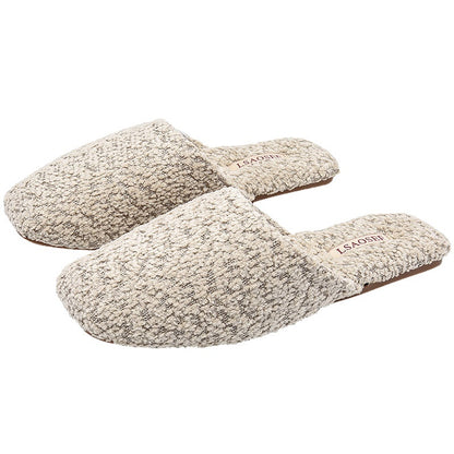 Autumn And Winter Fleece-lined Thermal Cotton Slippers Women's Indoor Home Non-slip