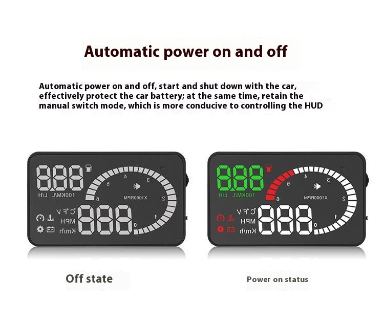 Car HUD Display Fuel Voltage Projector