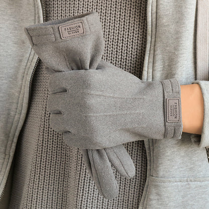 Men's Fleece-lined Wind-proof Cycling Gloves