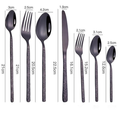 Embossed Handle Steak Cutlery Set