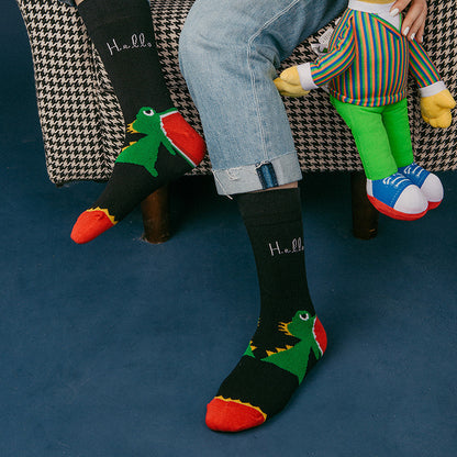 Creative Minimalist Printed Casual Mid Length Socks