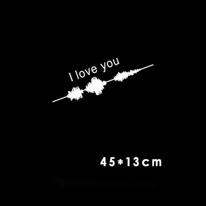 Car Electrocardiogram Creative Sound Wave Chart Car Sticker
