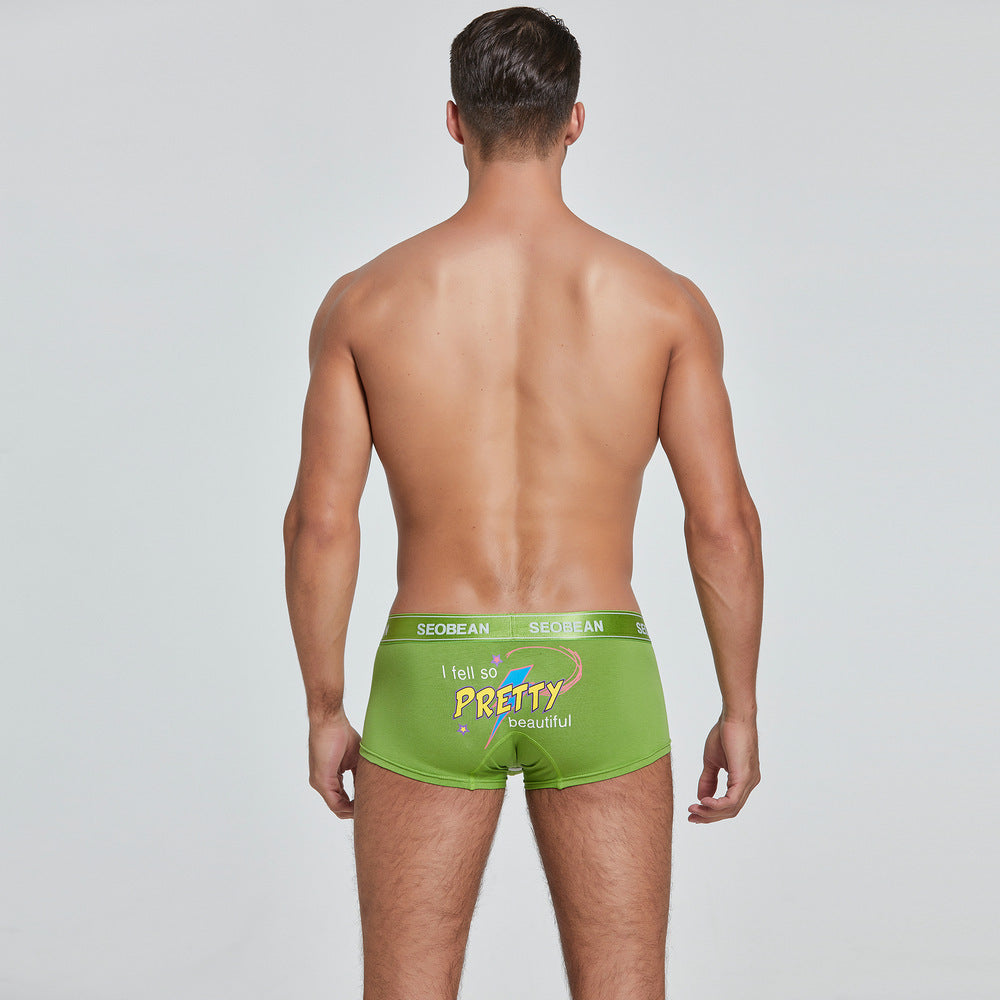 Spring Men's Trendy Sexy Low Waist Boxers