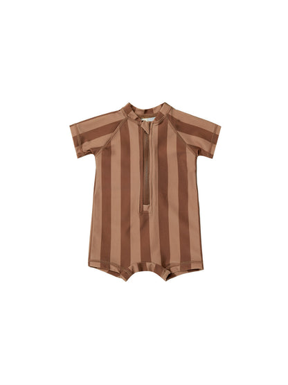 Boys And Girls Baby Short Sleeve Quick-drying Printing One-piece Swimsuit