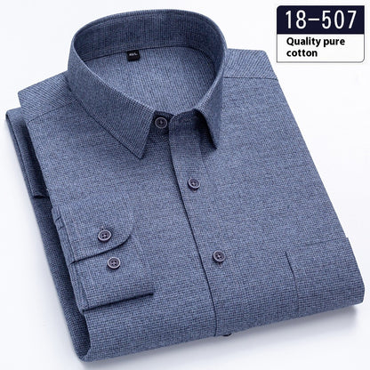 Men's Long Sleeve Solid Color Pocket Shirt