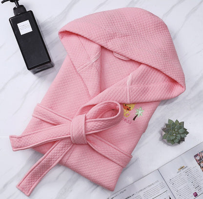 Children's Cartoon Cotton Bathrobe Boys Girls Nightgown
