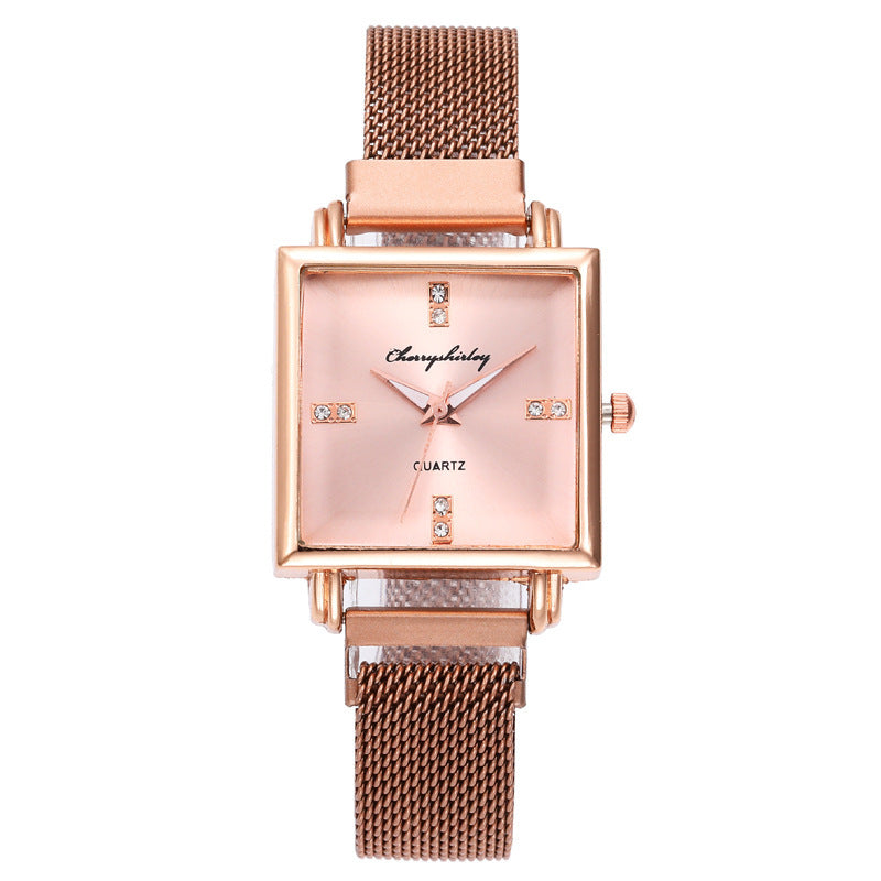 Square Magnetic Snap Diamond Women's Watch