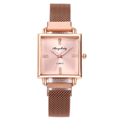 Square Magnetic Snap Diamond Women's Watch