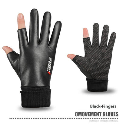 Men's Warm Touch Screen Leather Gloves