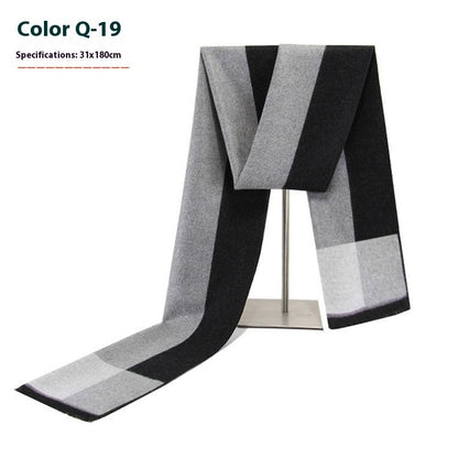 Men's Winter Warm Striped Business Scarf