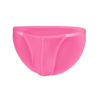 Men's Transparent Belt Personality Ice Silk Thin U Convex Sexy Panties