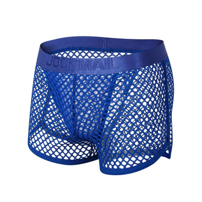 Men's Solid Color Mesh Low Waist Underwear