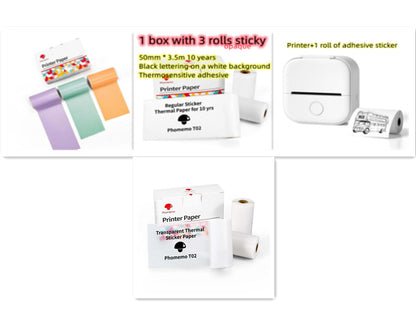 Mini Portable Thermal Label Printer - Ideal for Students and Price Tags