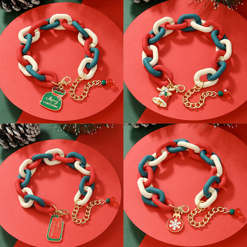 Christmas Bracelet, Santa, Snowflake, Pearl
