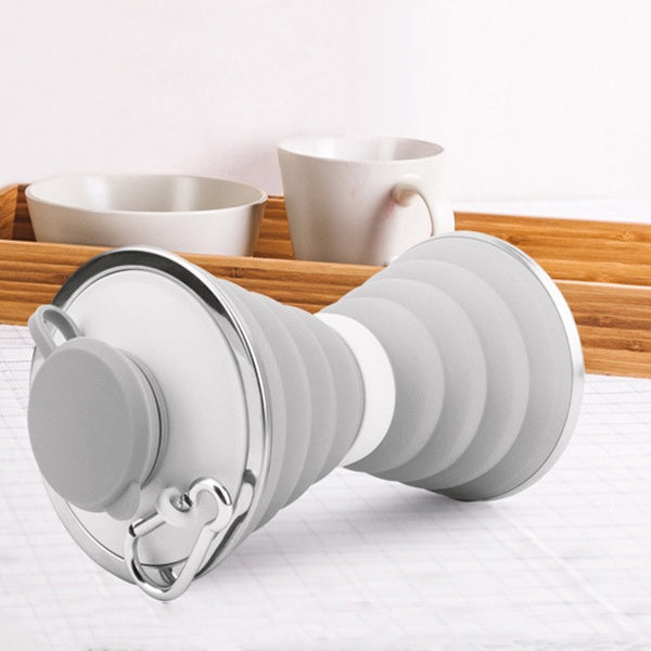 500ML Foldable Silicone Water Bottle Leakproof Portable