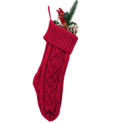 Embroidered Knitted Christmas Socks