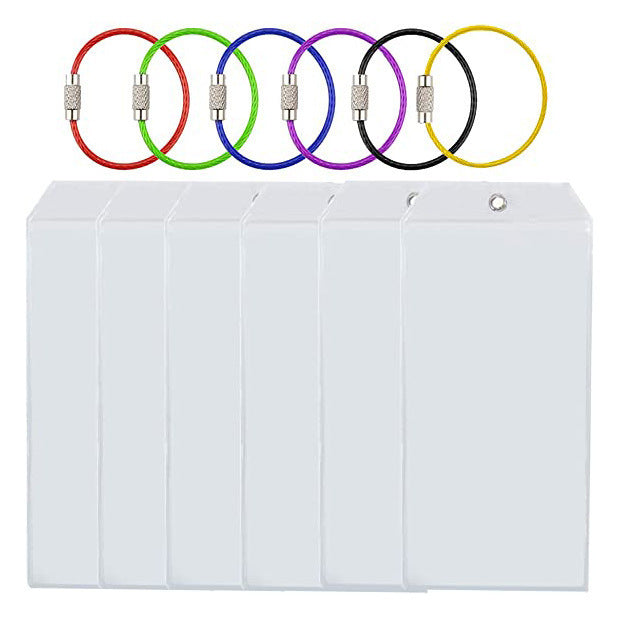 Luggage Label Vertical Transparent Sealed Waterproof ID Card Holder