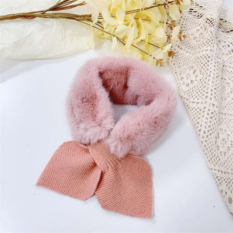 Warm All-matching Plaid Knitted Children's Scarf