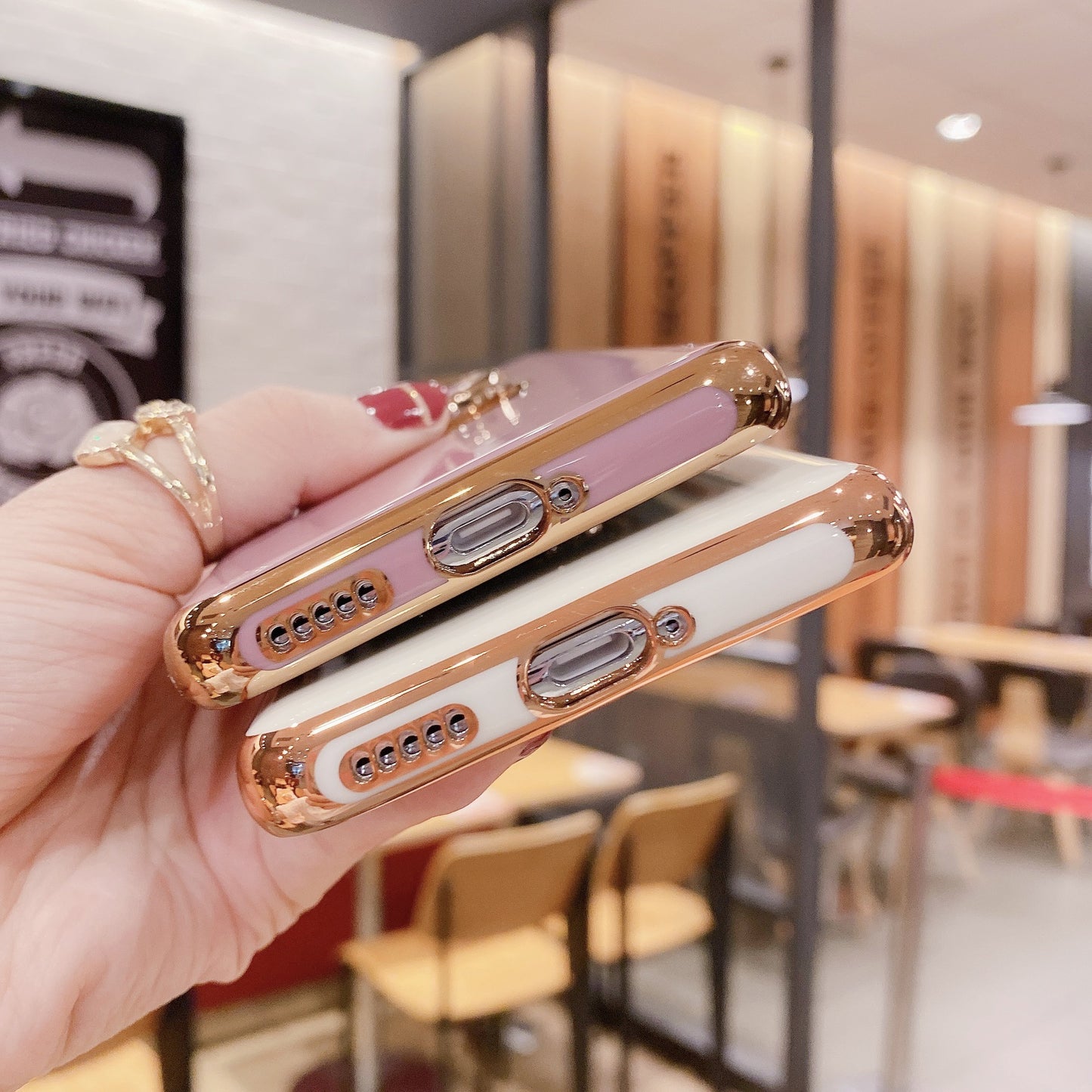 Mobile Phone Shell P40PRO Ring Buckle Bracket Magnetic Car M40 Electroplating Fine Hole Nova8