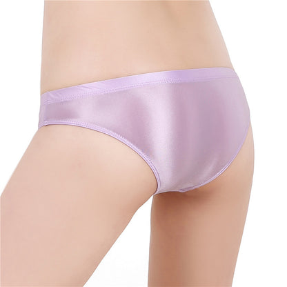 Men's Silky Shiny Low Waist Briefs