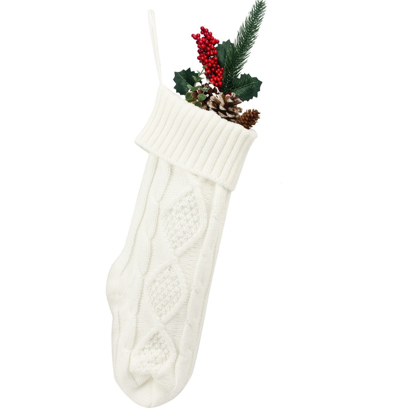 Embroidered Knitted Christmas Socks