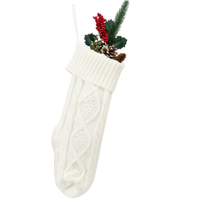 Embroidered Knitted Christmas Socks