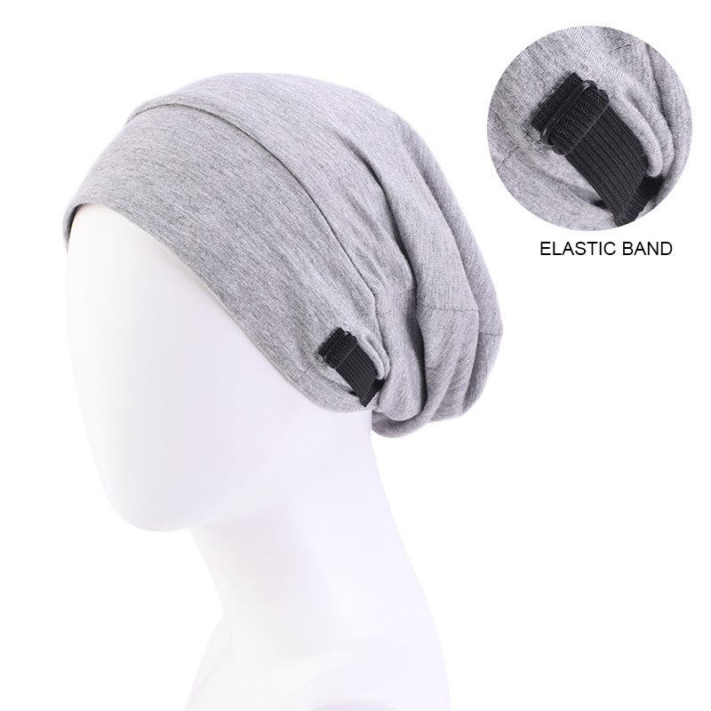 Invisible Adjustable Buckle Cotton Satin Nightcap