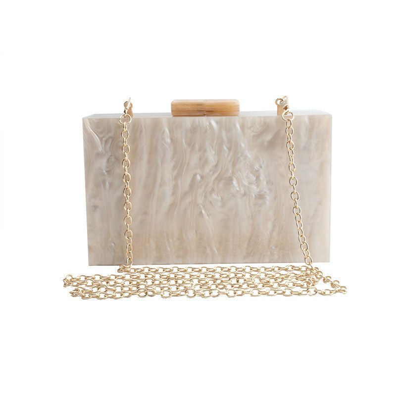 Marble Pattern Acrylic Handbag for Women