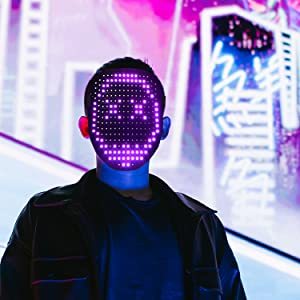 LED Gesture Mask 50 Patterns