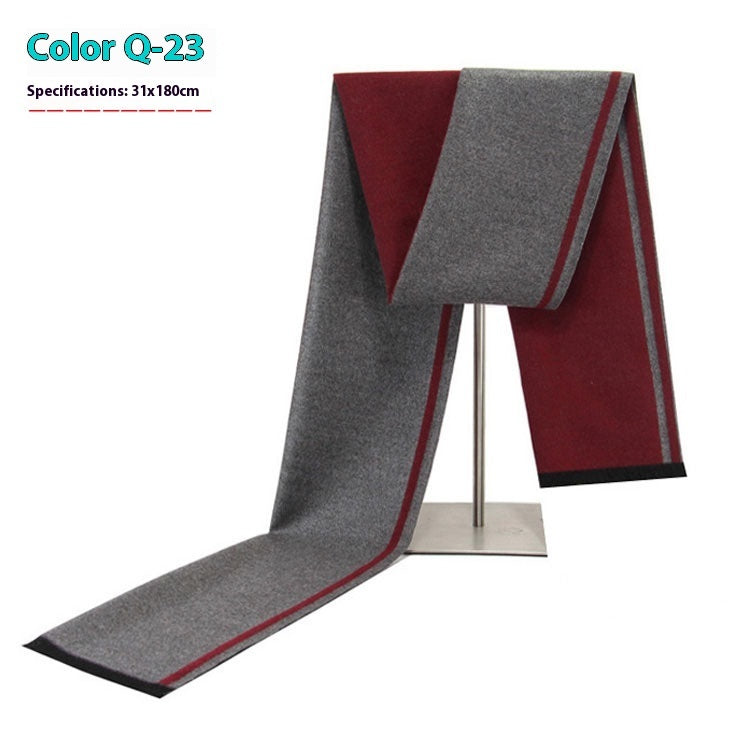 Men's Winter Warm Striped Business Scarf