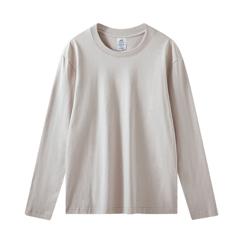 Cotton Long Sleeve Loose Pure White Casual Top