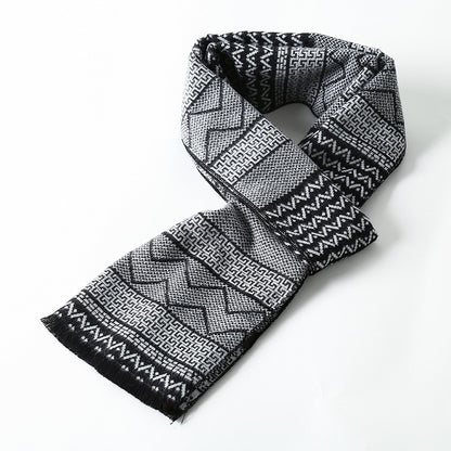 Simple Plaid Artificial Cashmere Warm Scarf