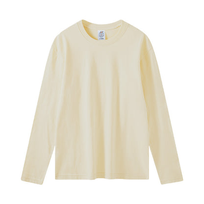 Cotton Long Sleeve Loose Pure White Casual Top