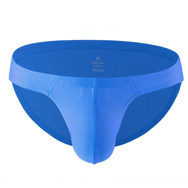 Men's Ice Silk Seamless Low Waist Summer Briefs