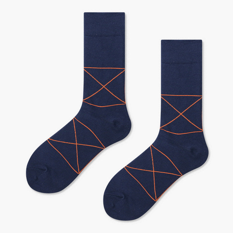 Creative Minimalist Printed Casual Mid Length Socks