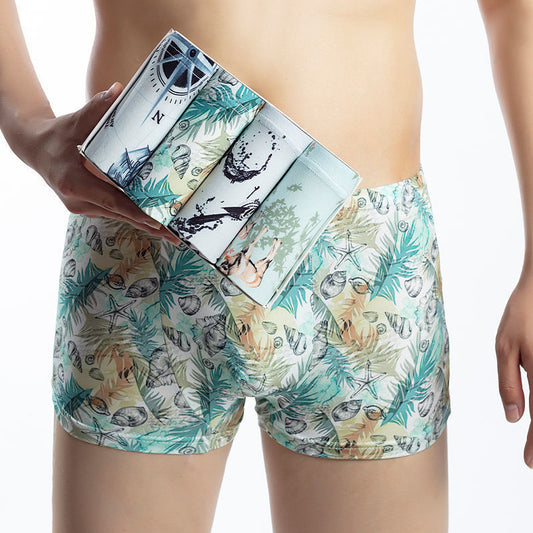 Men's Mid-waist Breathable Boxer Underwear