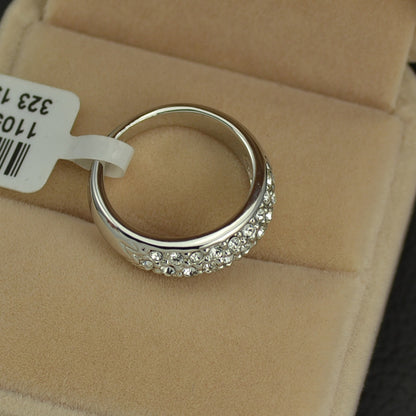 Women's Simple Fashion Pave Spot Drill Ring