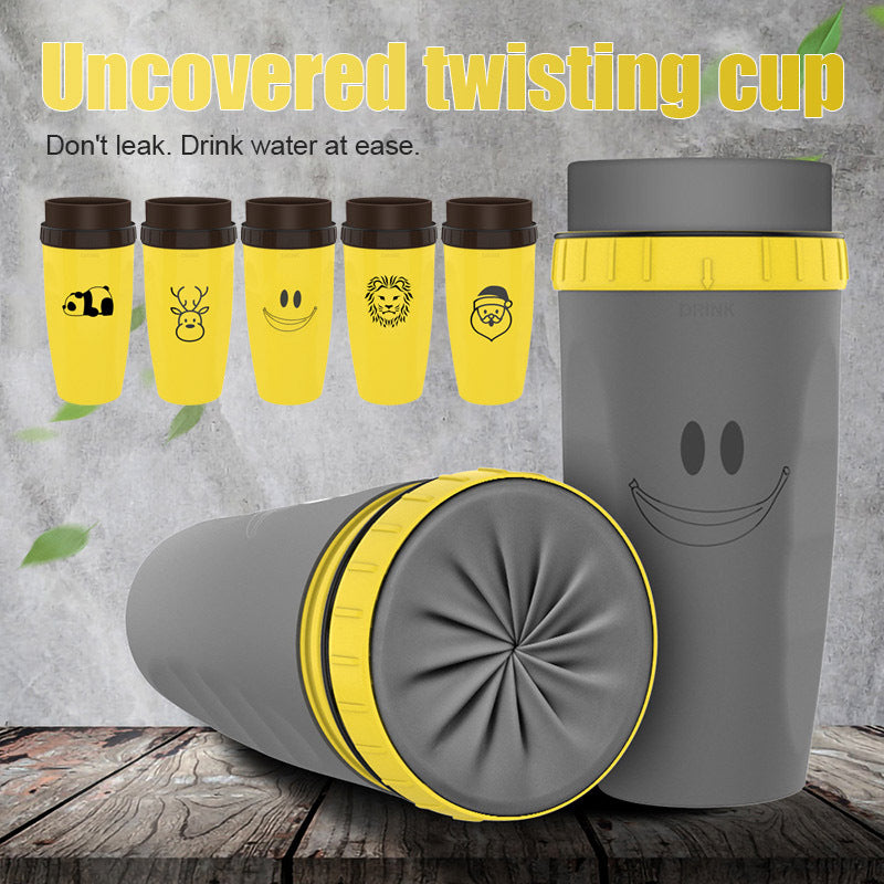 No Cover Twist Travel Cup with Straw and Double Insulation