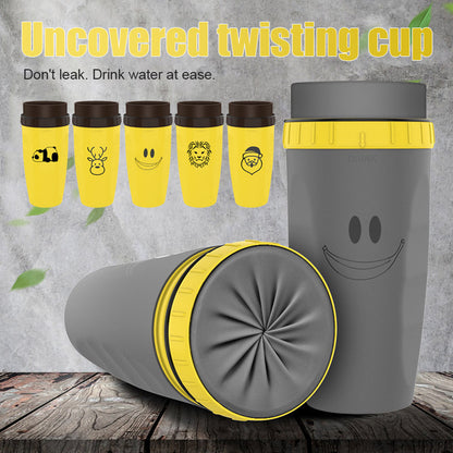No Cover Twist Travel Cup with Straw and Double Insulation