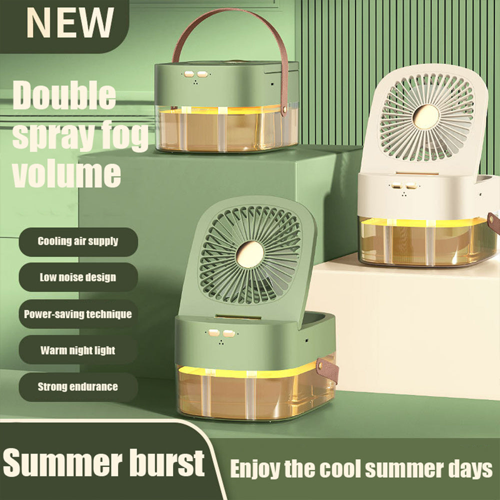 Mini Air Cooler Humidifying Spray Fan USB