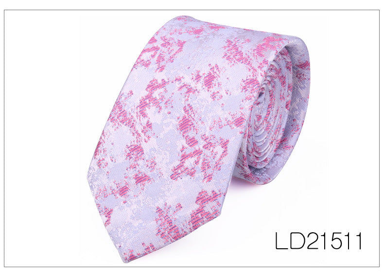 Men's 6cm Flower Graffiti Yarn-dyed Tie