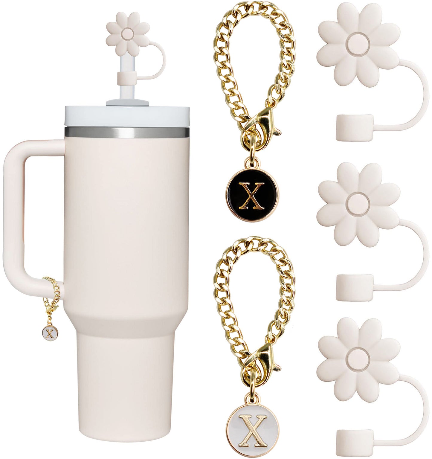 Tumbler Letter Handle Charms - 5PCS