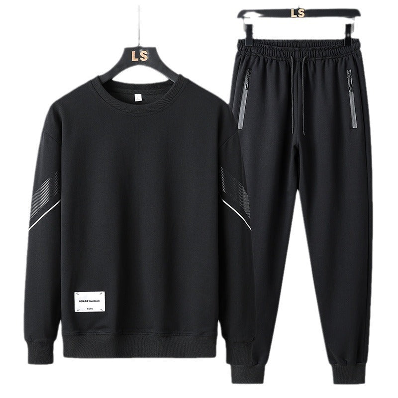 Men's Round Neck Sweater Pants Outfit