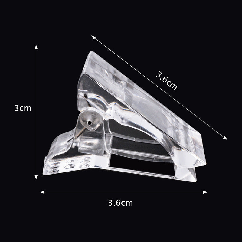 Transparent Poly Gel Nail Extension Clips - 5 or 10 pcs