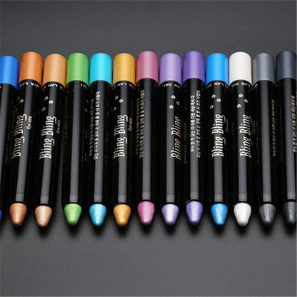 Pearlescent Silkworm Eyeshadow Pen: Waterproof, Long-Lasting, 15 Colors