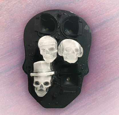 3D Skull Silicone Mold for Ice, Soap, and Chocolate
