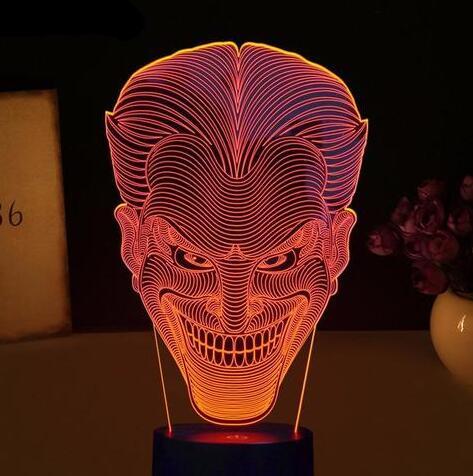 مصباح USB LED ملون ثلاثي الأبعاد