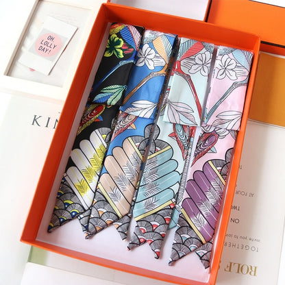 Thin Ribbon Bag Handle Decoration Scarf